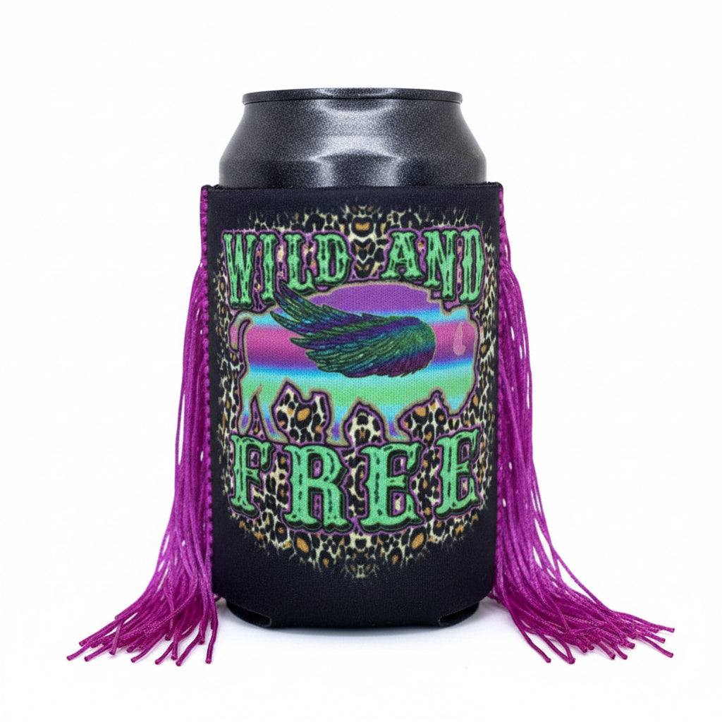 Regular Buffalo Wild and Free Fringe Koozie