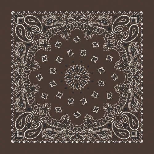 Made in the USA - Brown Paisley Bandana