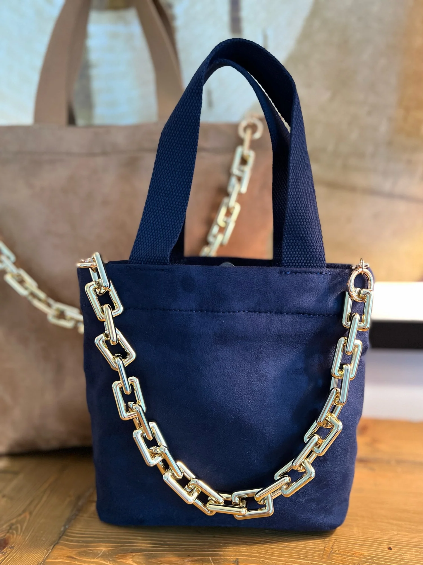 Tote Bag Chain 19" Gold