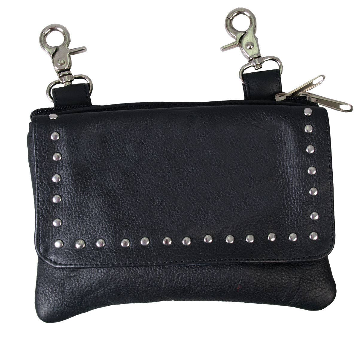 Ladies Magnetic Flap, Clip Pouch or Crossbody Bag with studs