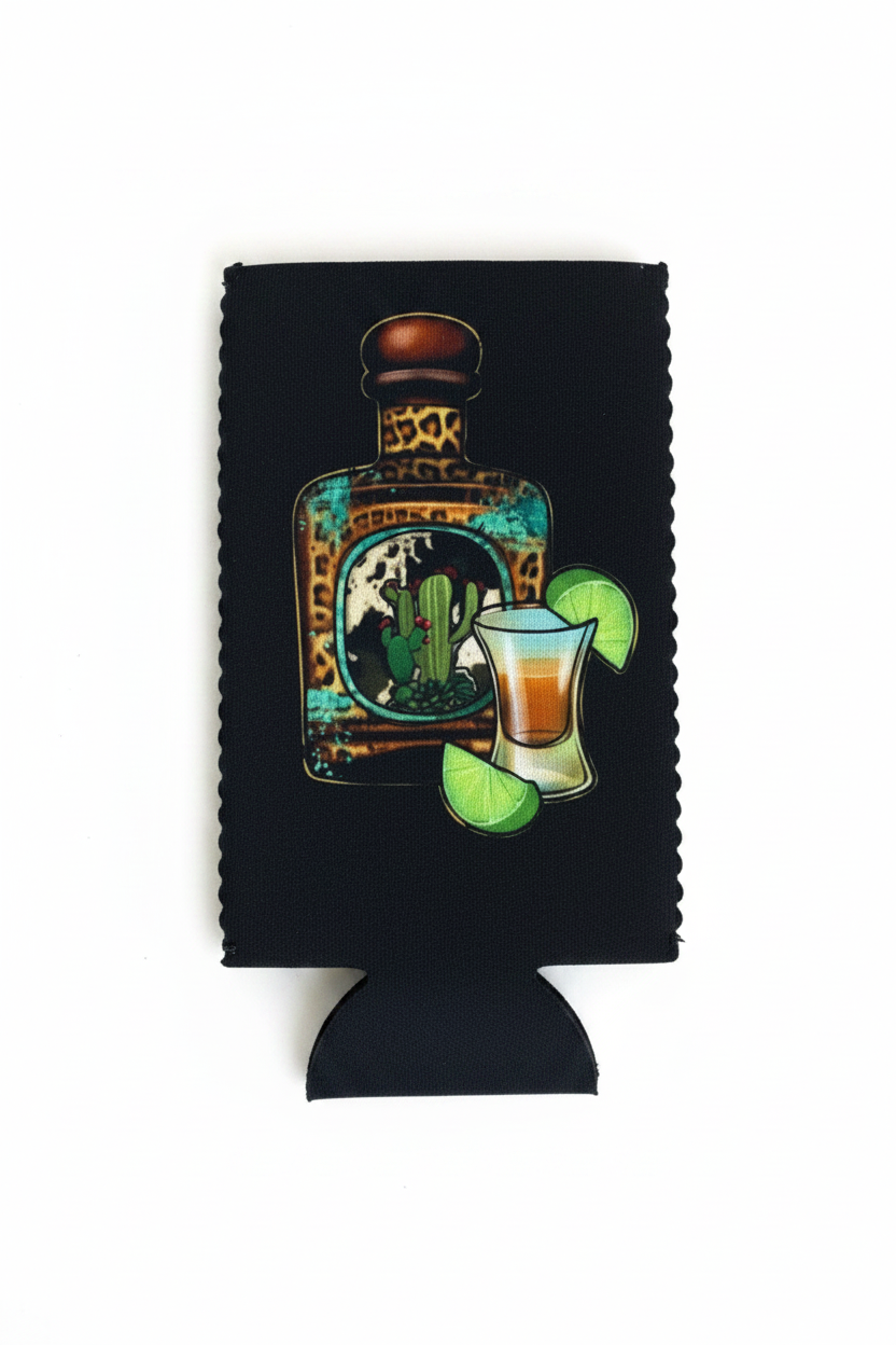 No Fringe Slim Cactus Shot Koozie