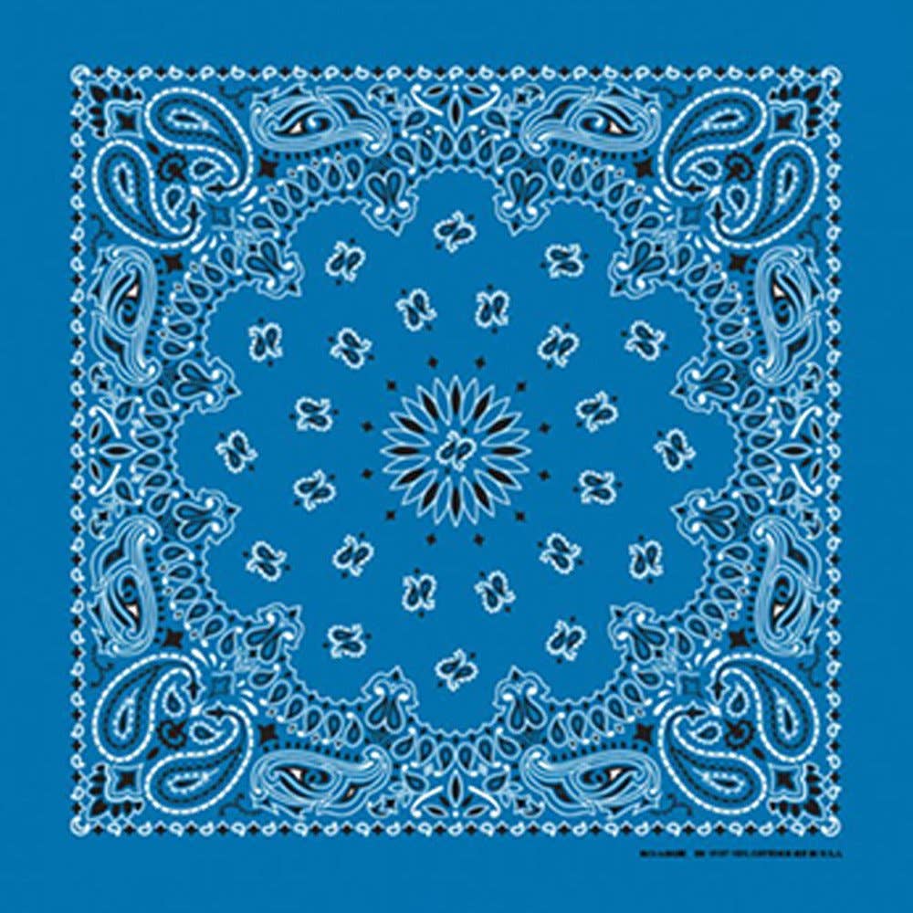 Made in the USA - Mirage Blue Paisley Bandana