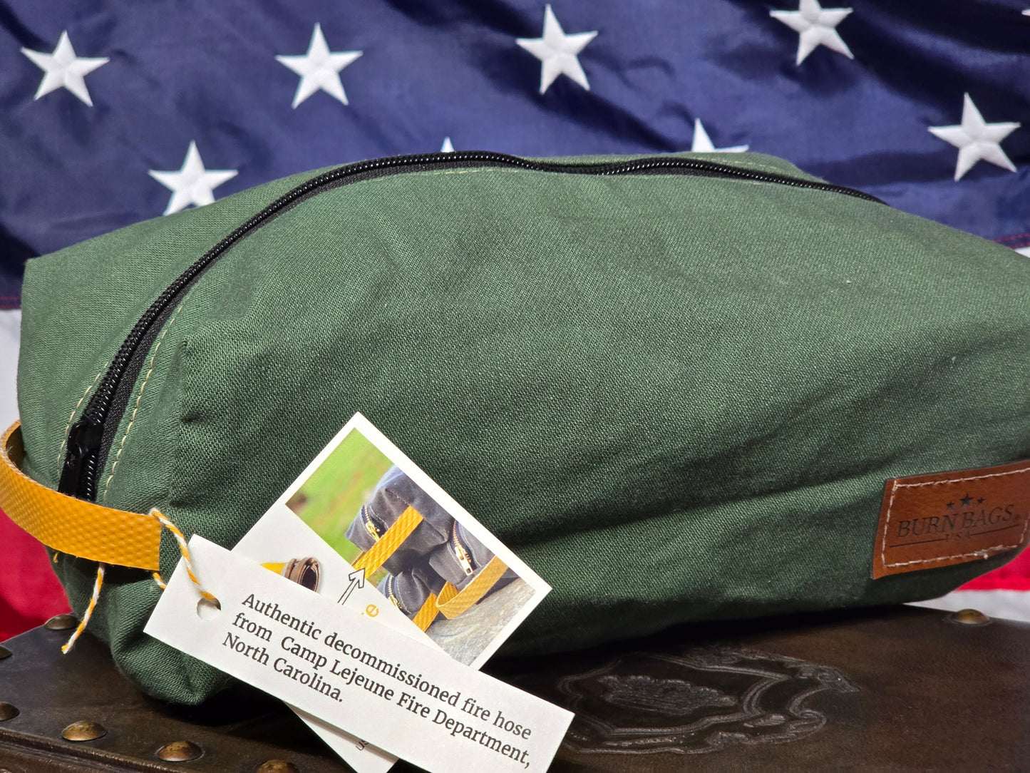 Green Toiletry/Dopp Burn Bag