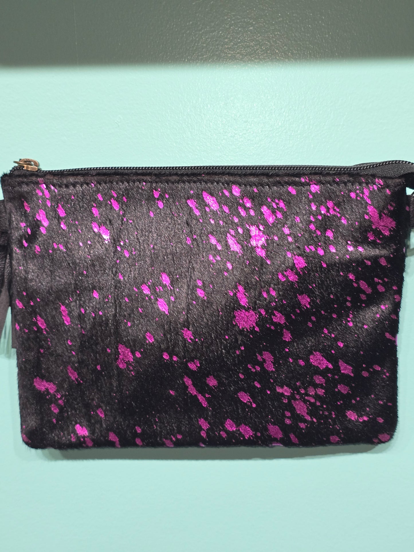 Genuine Hair On Hide Crossbody Bag black