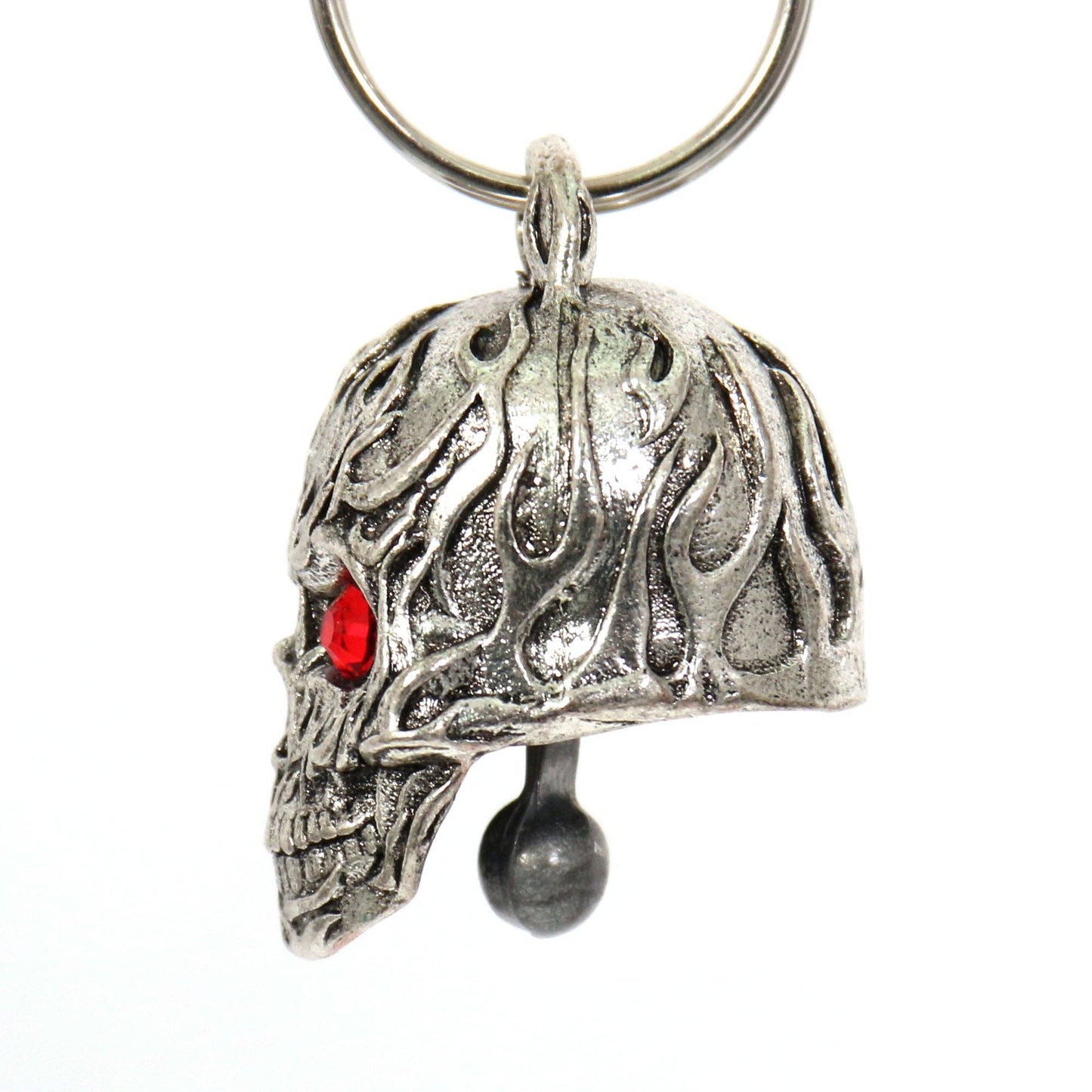 Flame Skull Red Stones Guardian Bell
