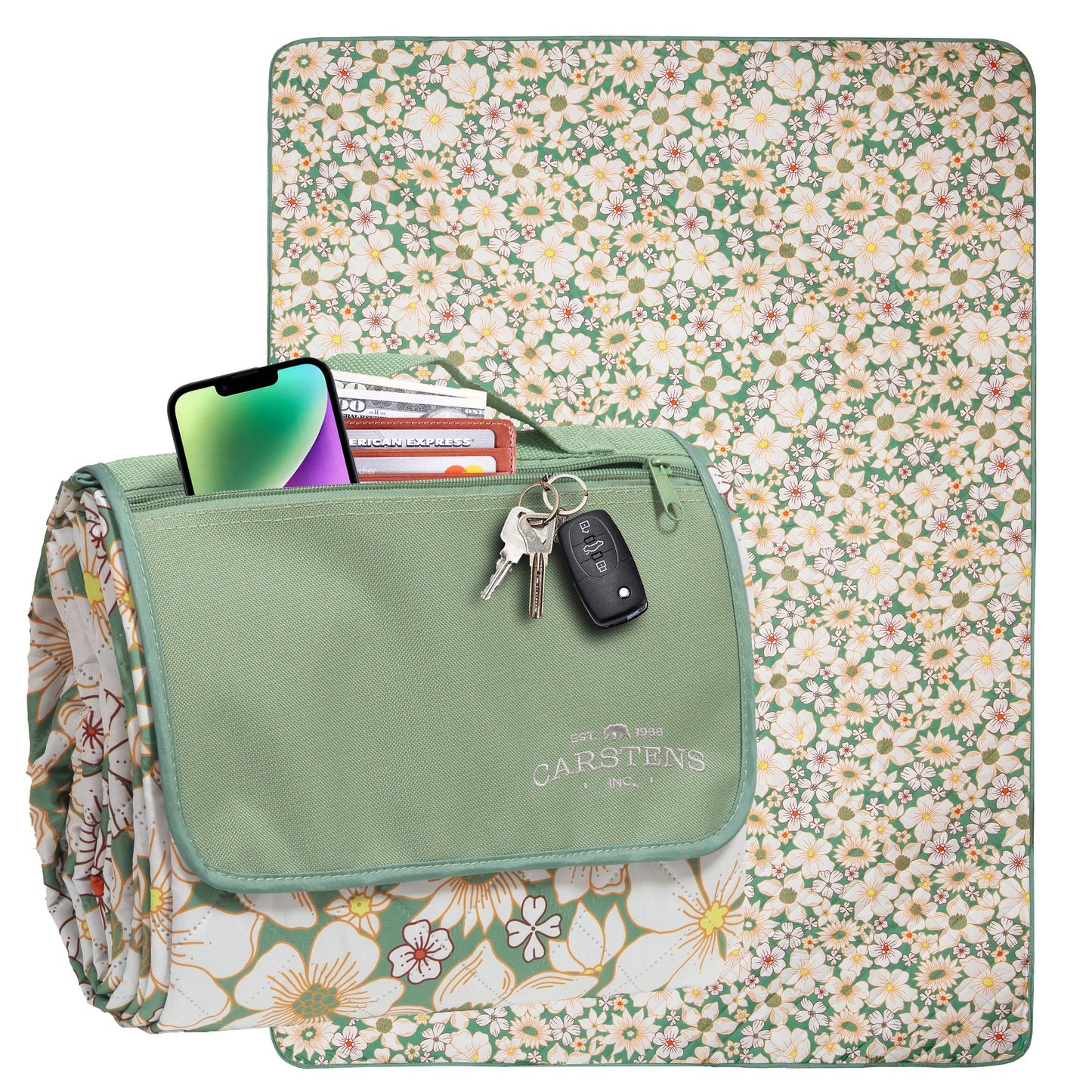 Spring Garden Printed Picnic Blanket