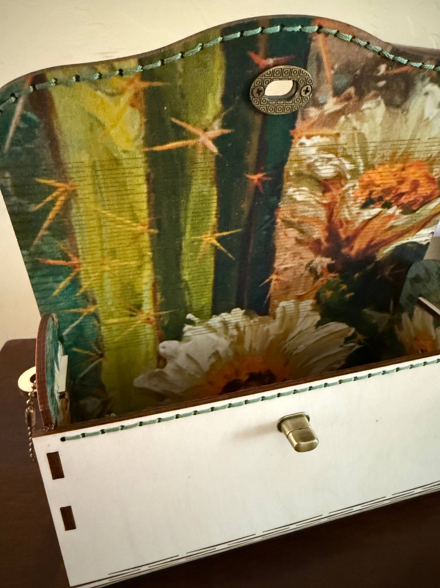 White Saguaro Bloom TimberTote Handbag