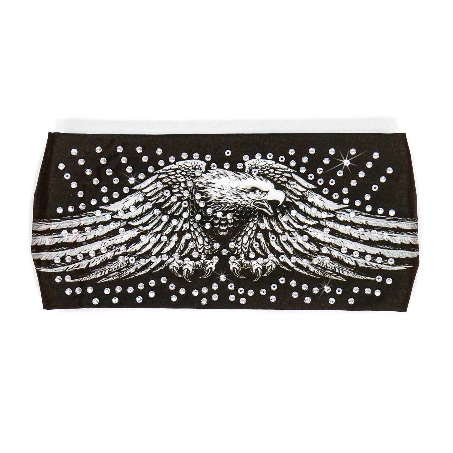 Downwing Eagle Rhinestone Crystal Headband Wraps