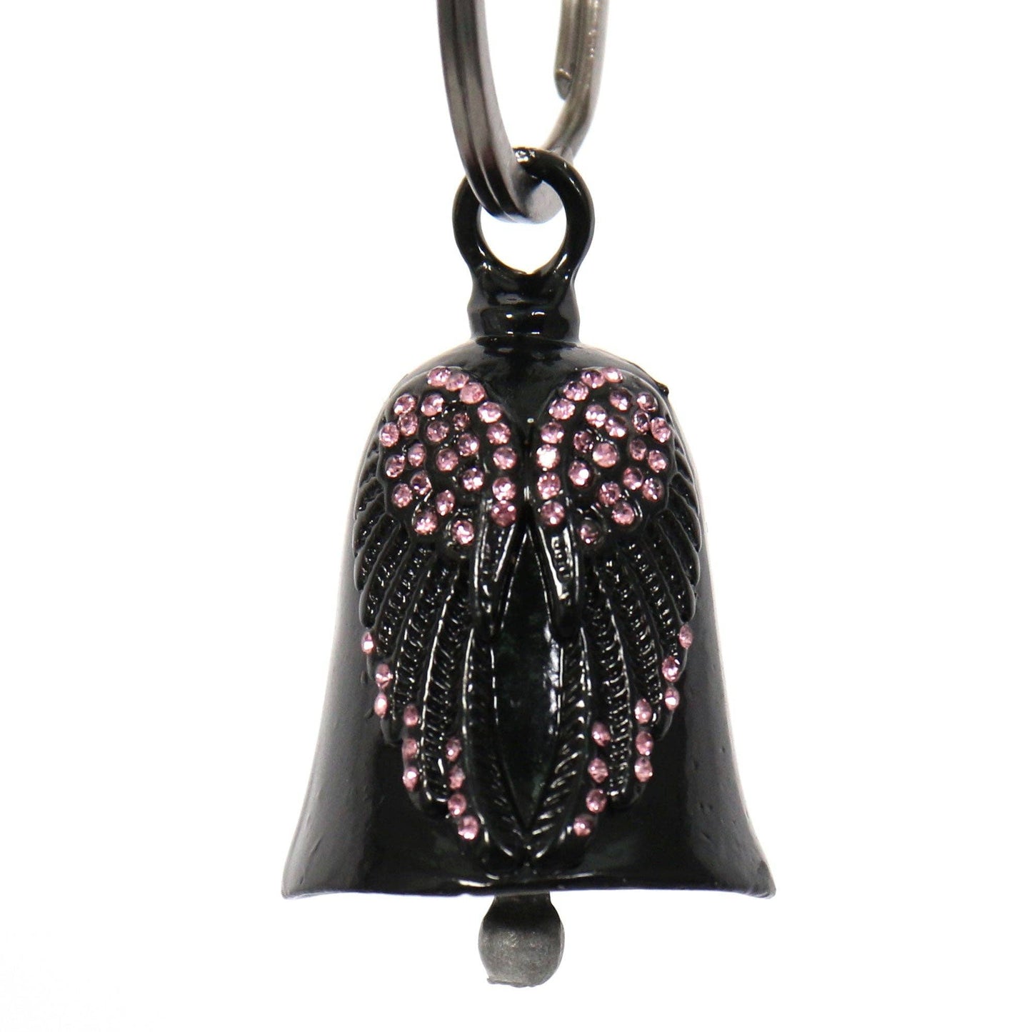 Angel Wings Pink Stones Guardian Bell