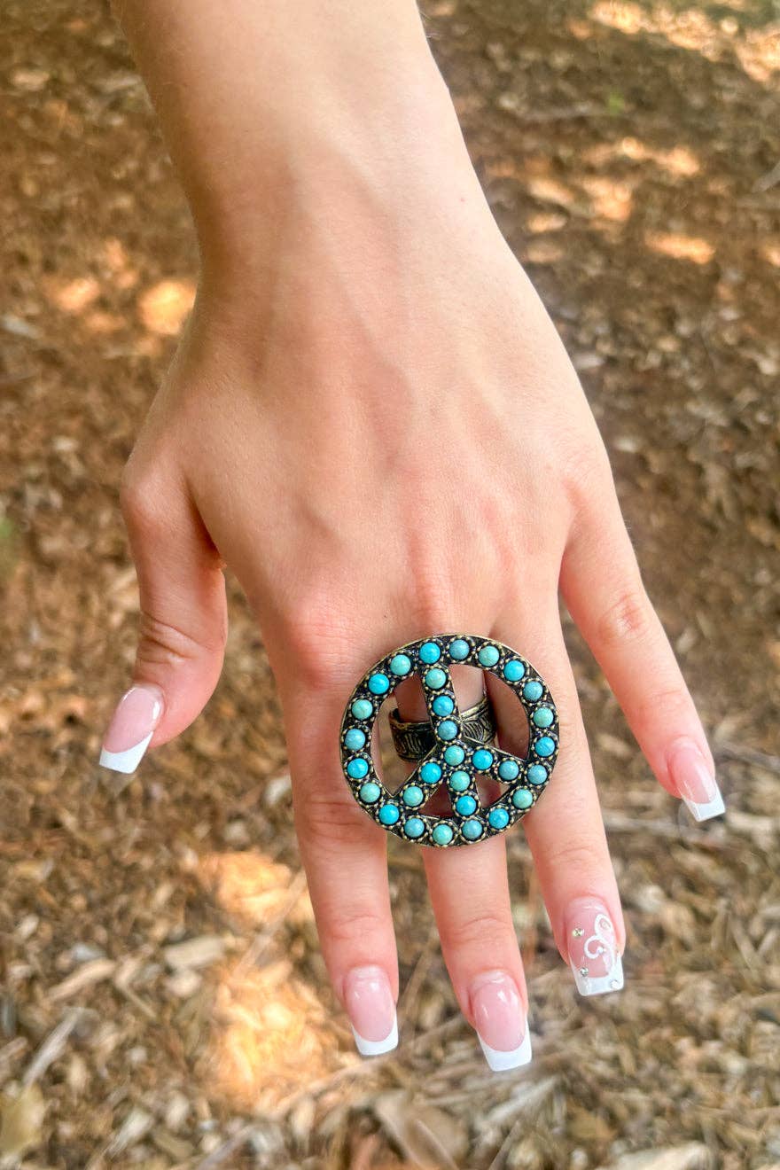 Turquoise Peace Ring