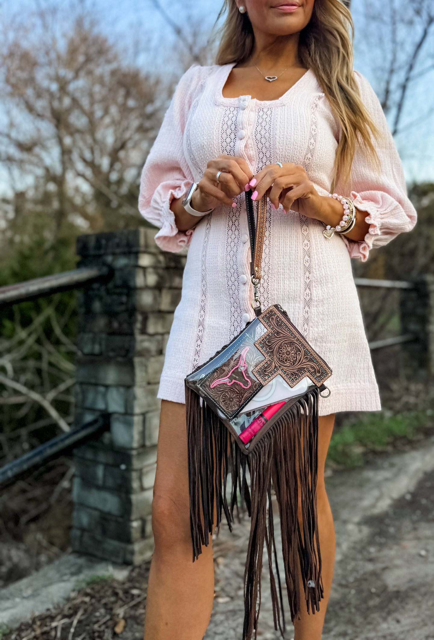 Side Fringe Clear Stadium / Concert bag