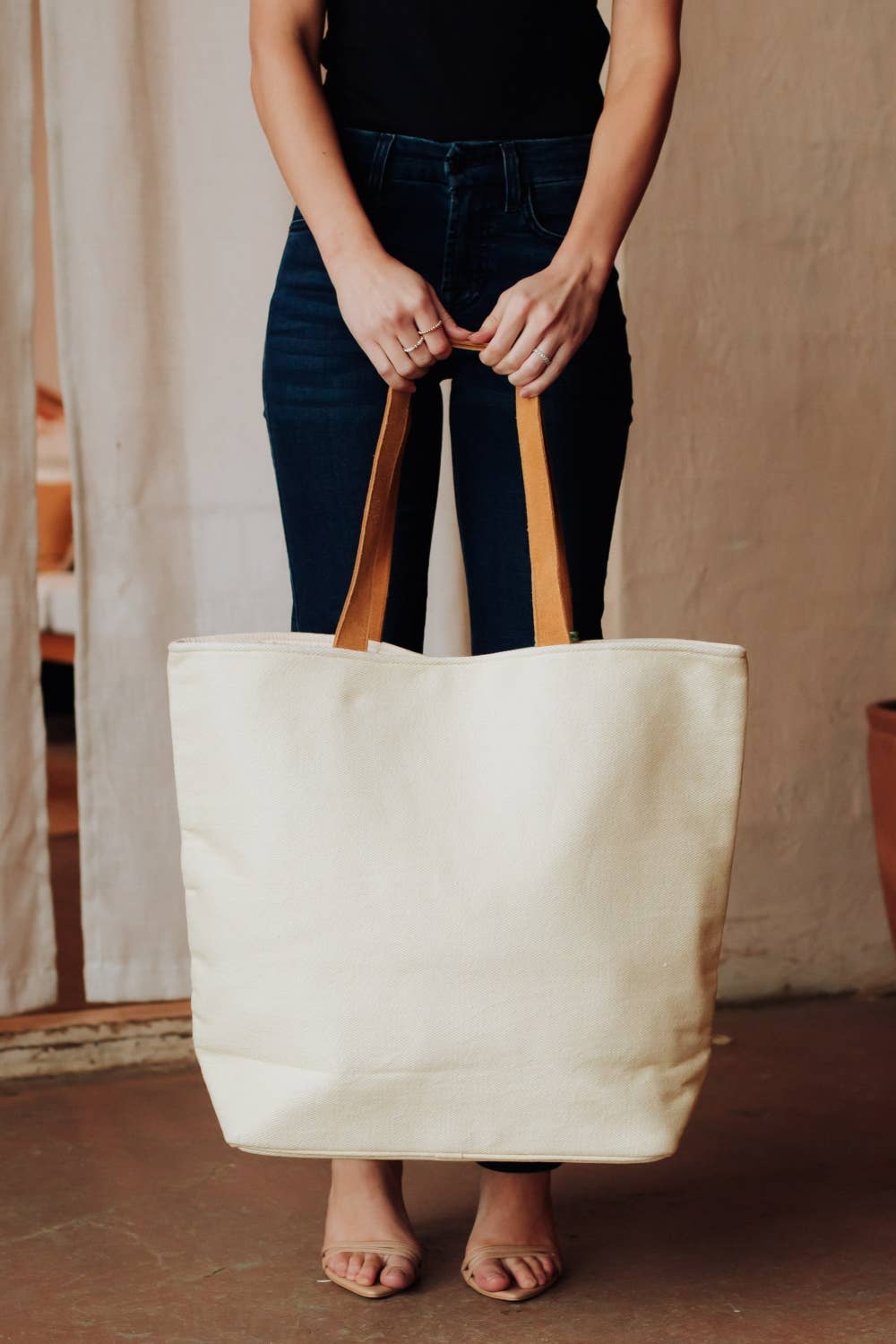 Ivory Cactus Landscape Tote