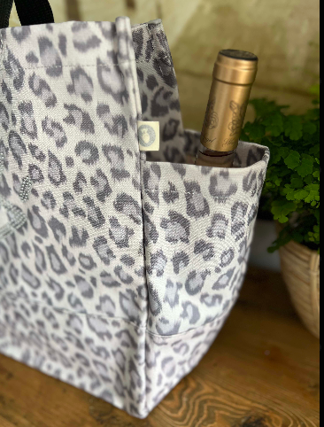 Grey Leopard Crossbody Bag