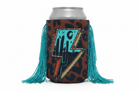 Regular Desert Lightning Fringe Koozie