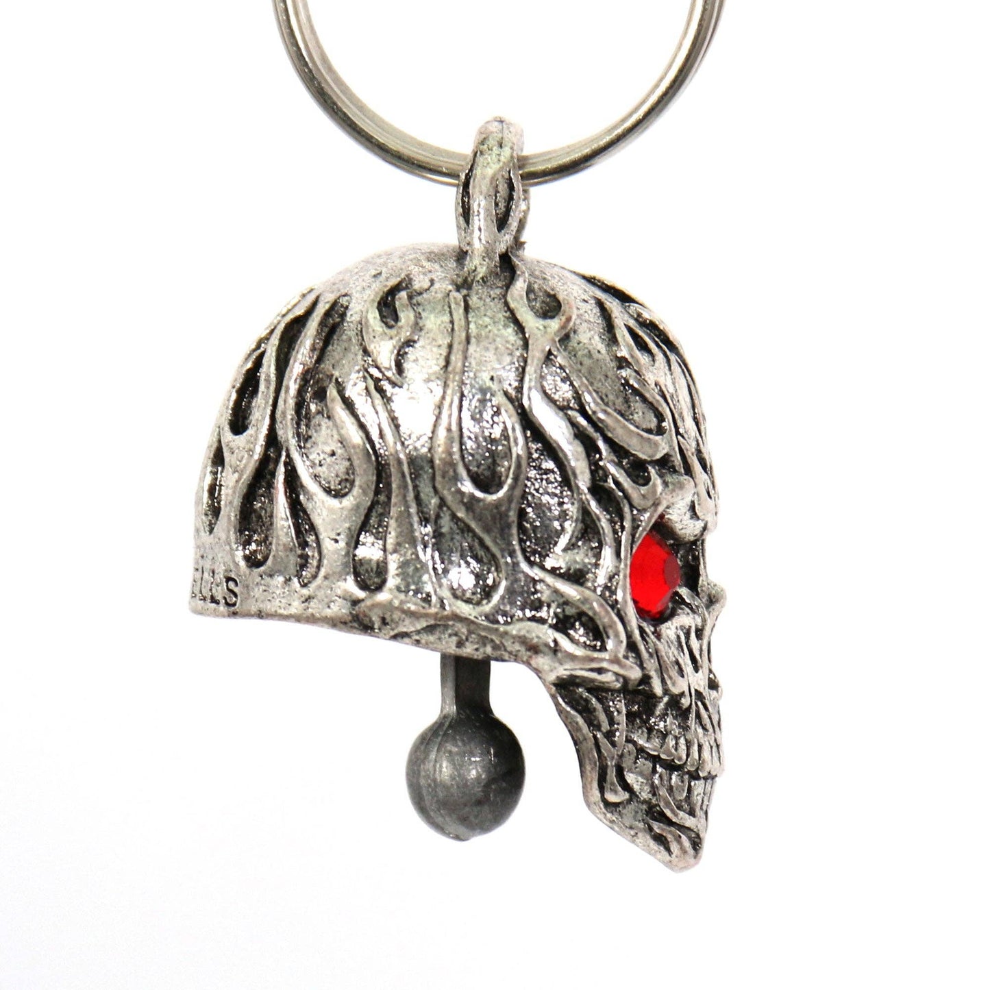 Flame Skull Red Stones Guardian Bell
