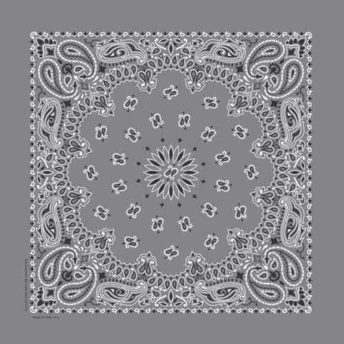 Made in the USA - Charcoal Paisley Bandana