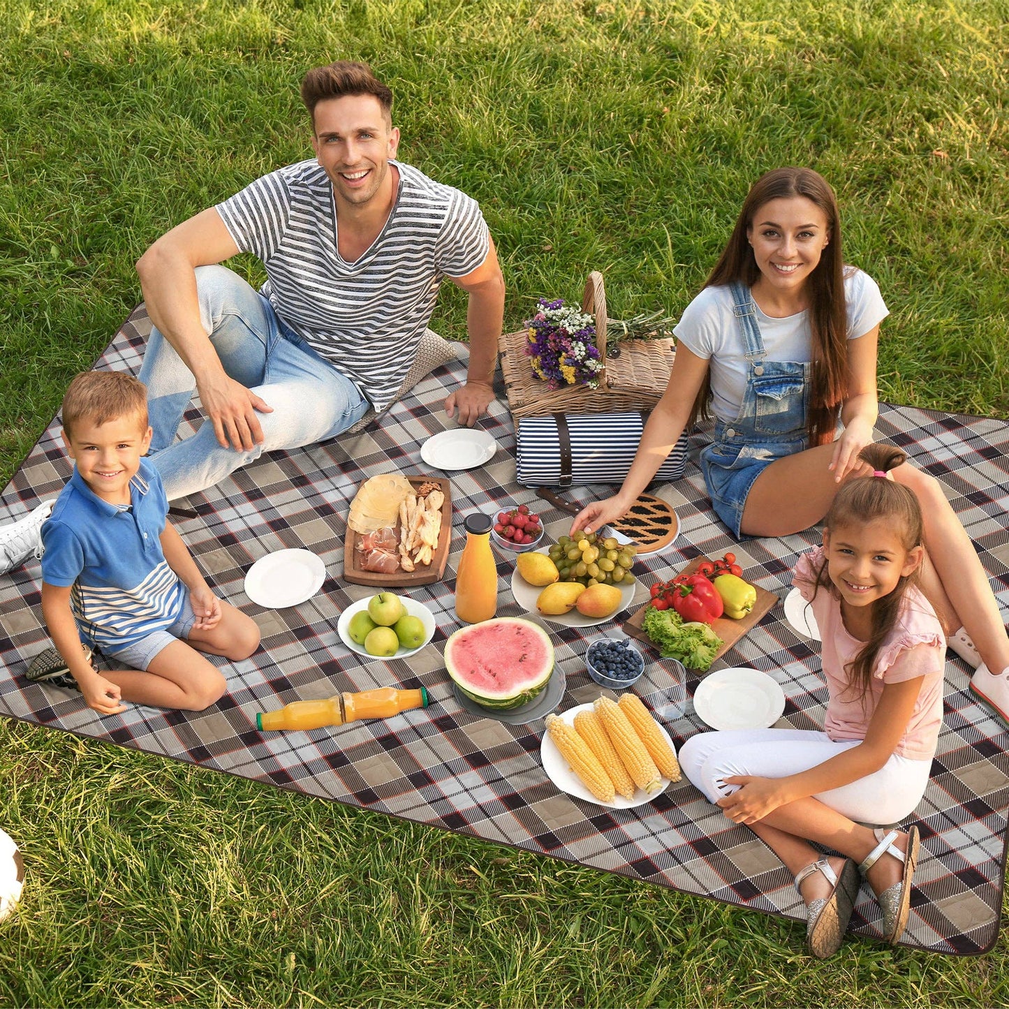 London Fog Printed Picnic Blanket
