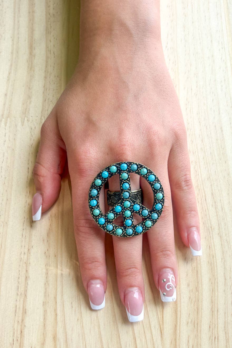 Turquoise Peace Ring