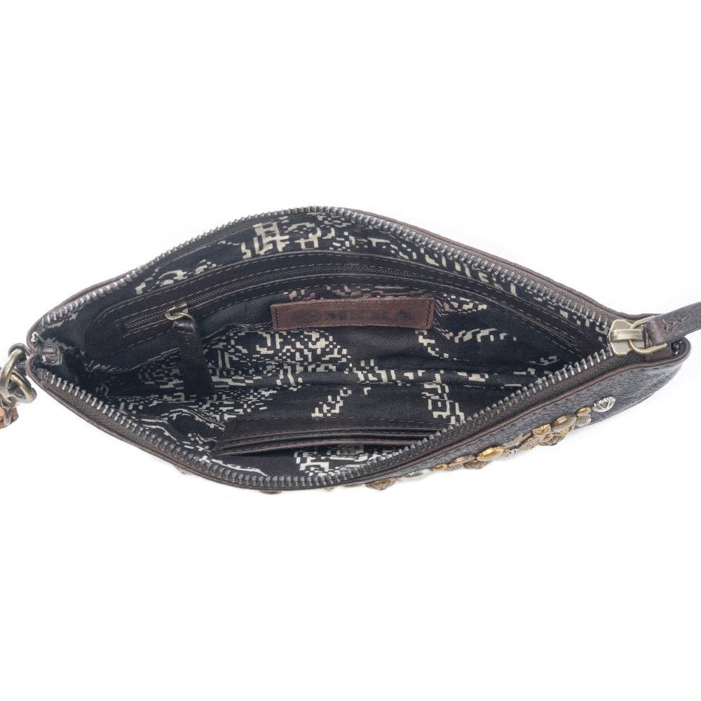 Studded Wash Leather Pouch