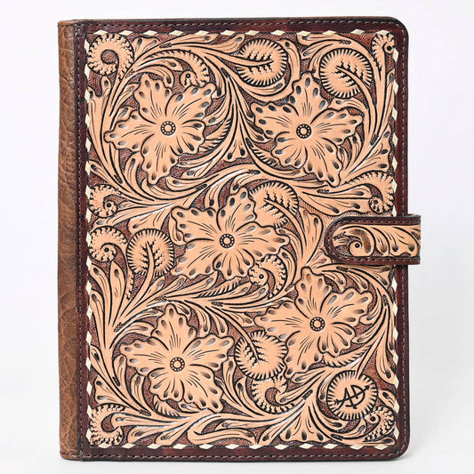 American Darling Hand Tooled Leather Portfolio -Western Floral Sleeve