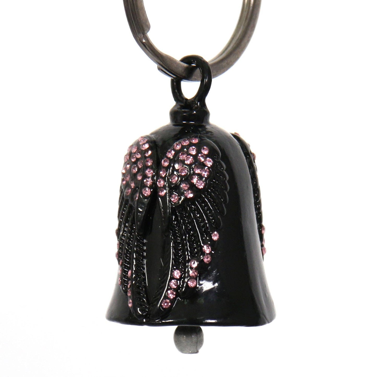 Angel Wings Pink Stones Guardian Bell