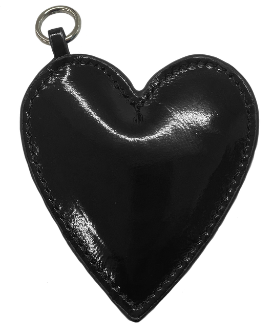 Leather Heart Bag Charm