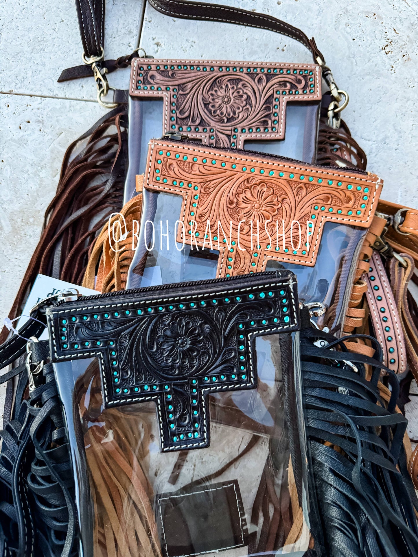 Side Fringe Clear Stadium / Concert bag