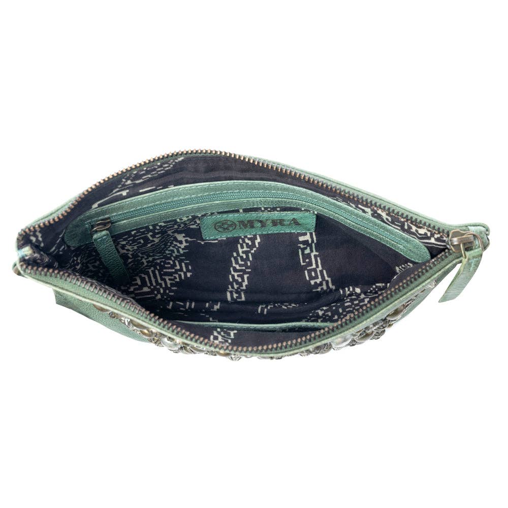 Studded Wash Leather Pouch