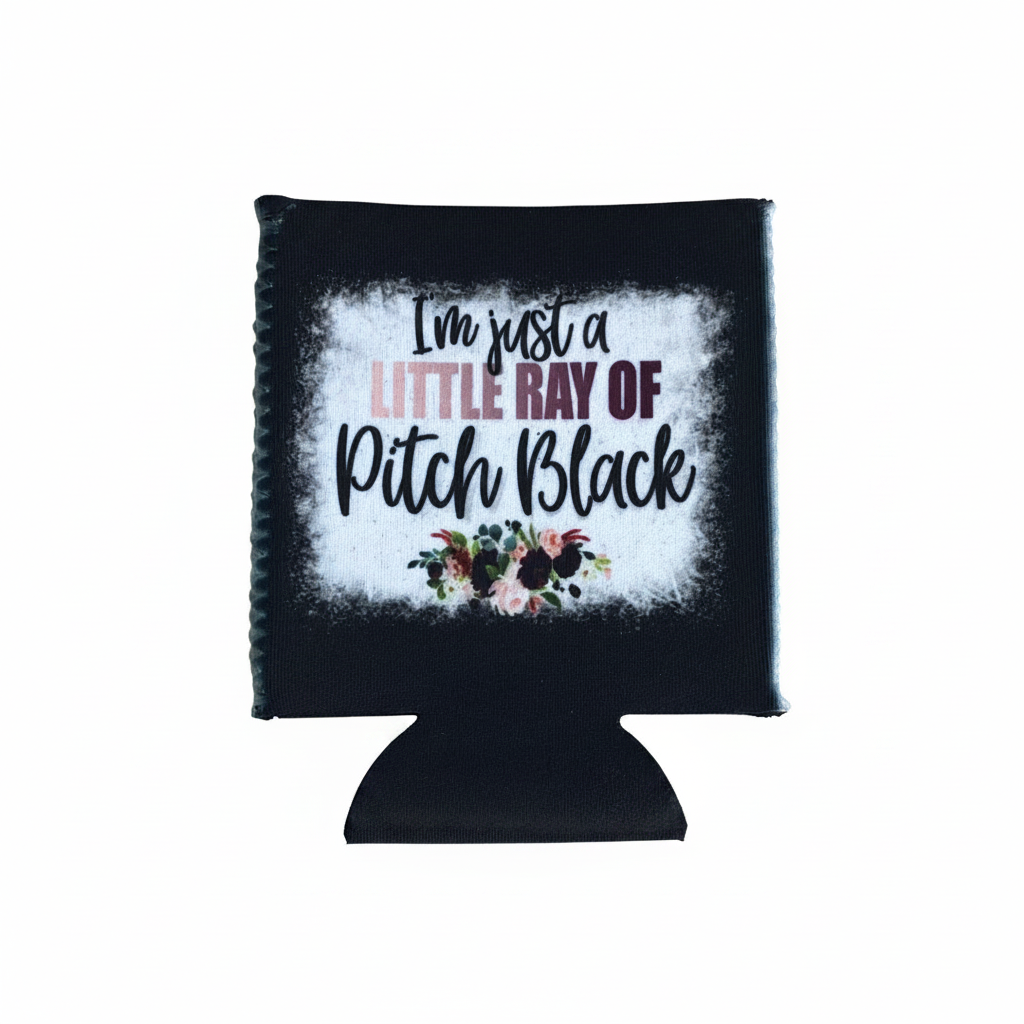 No Fringe Regular Ray of Pitch Black Koozie