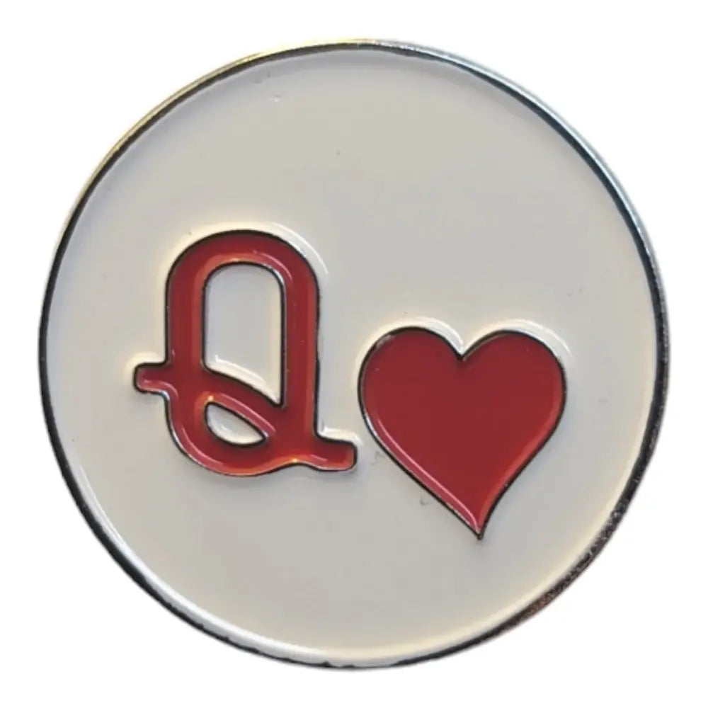 Queen of Hearts Magnetic Pin