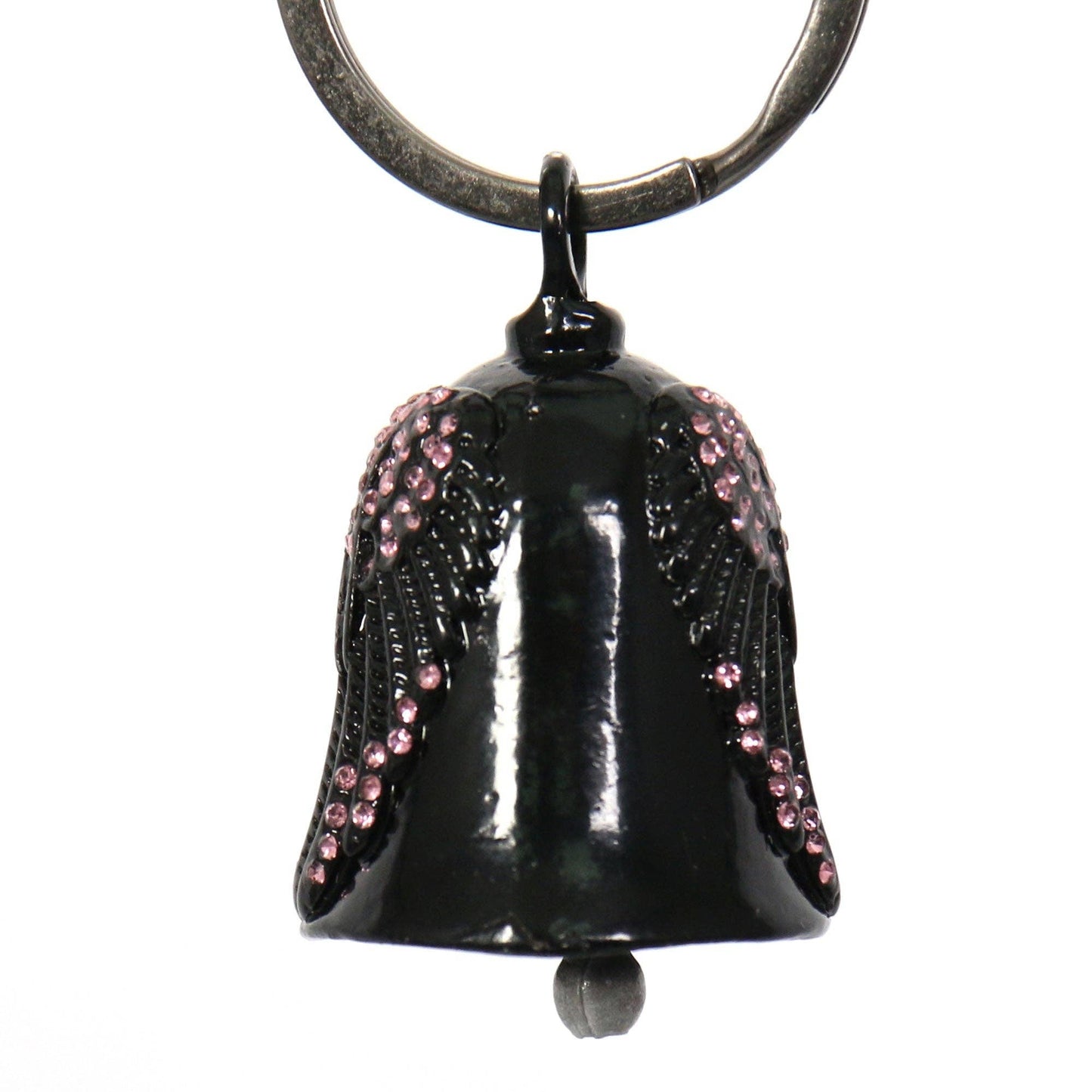 Angel Wings Pink Stones Guardian Bell
