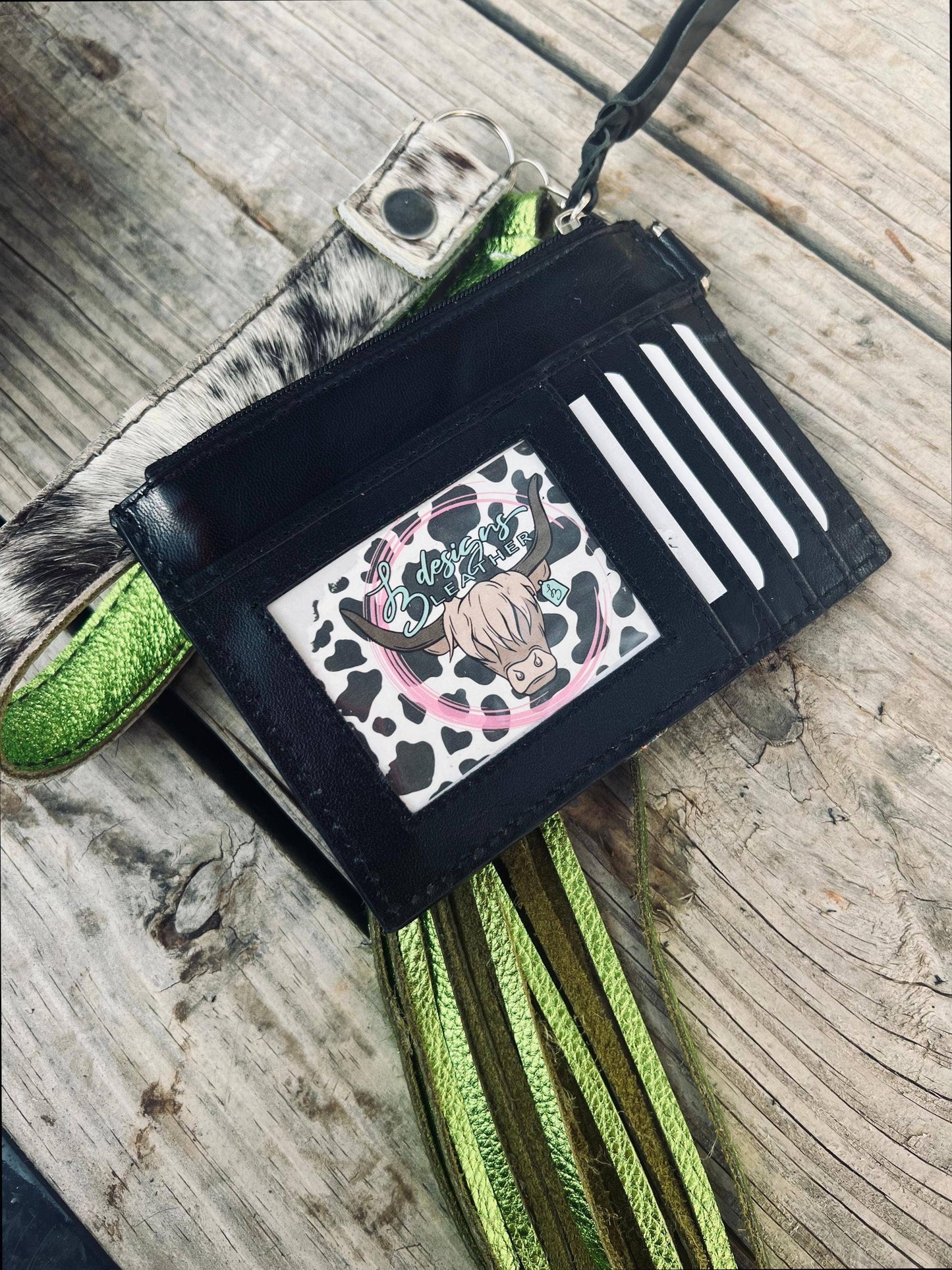 Cactus Green Longhorn Mini Wallet