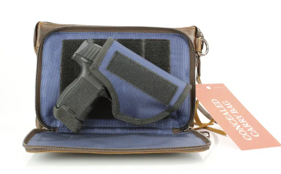 Studded Front With locking CC pocket Crossbody Bag