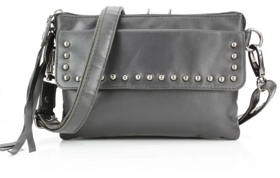 Studded Front With locking CC pocket Crossbody Bag