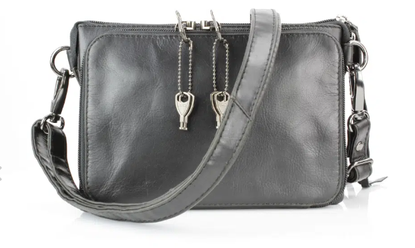 Studded Front With locking CC pocket Crossbody Bag