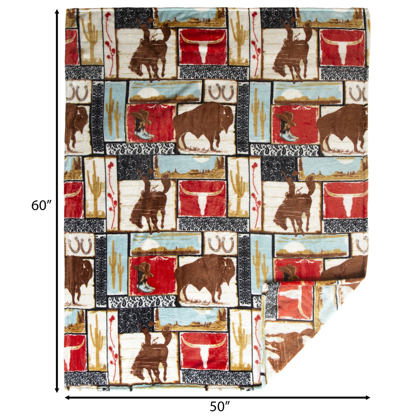 Vintage Western Travel Blanket