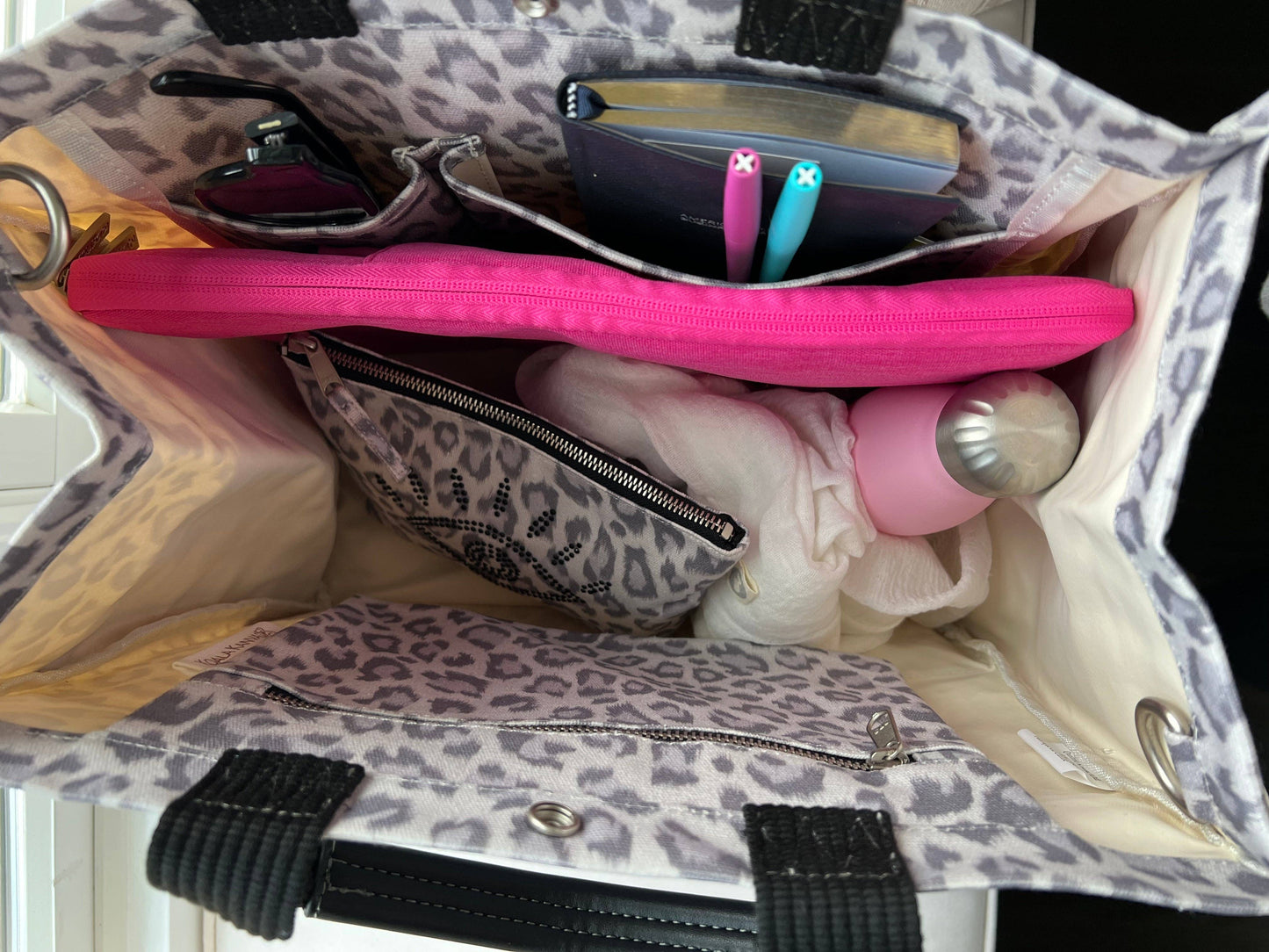Grey Leopard Crossbody Bag