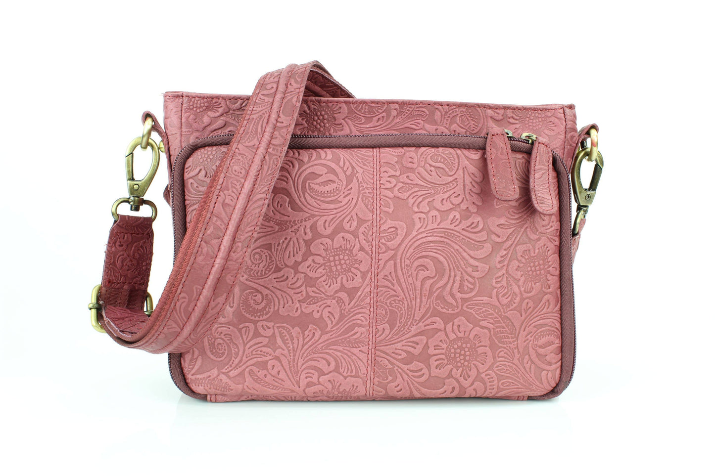 CC Floral embossed Flap Over Crossbody