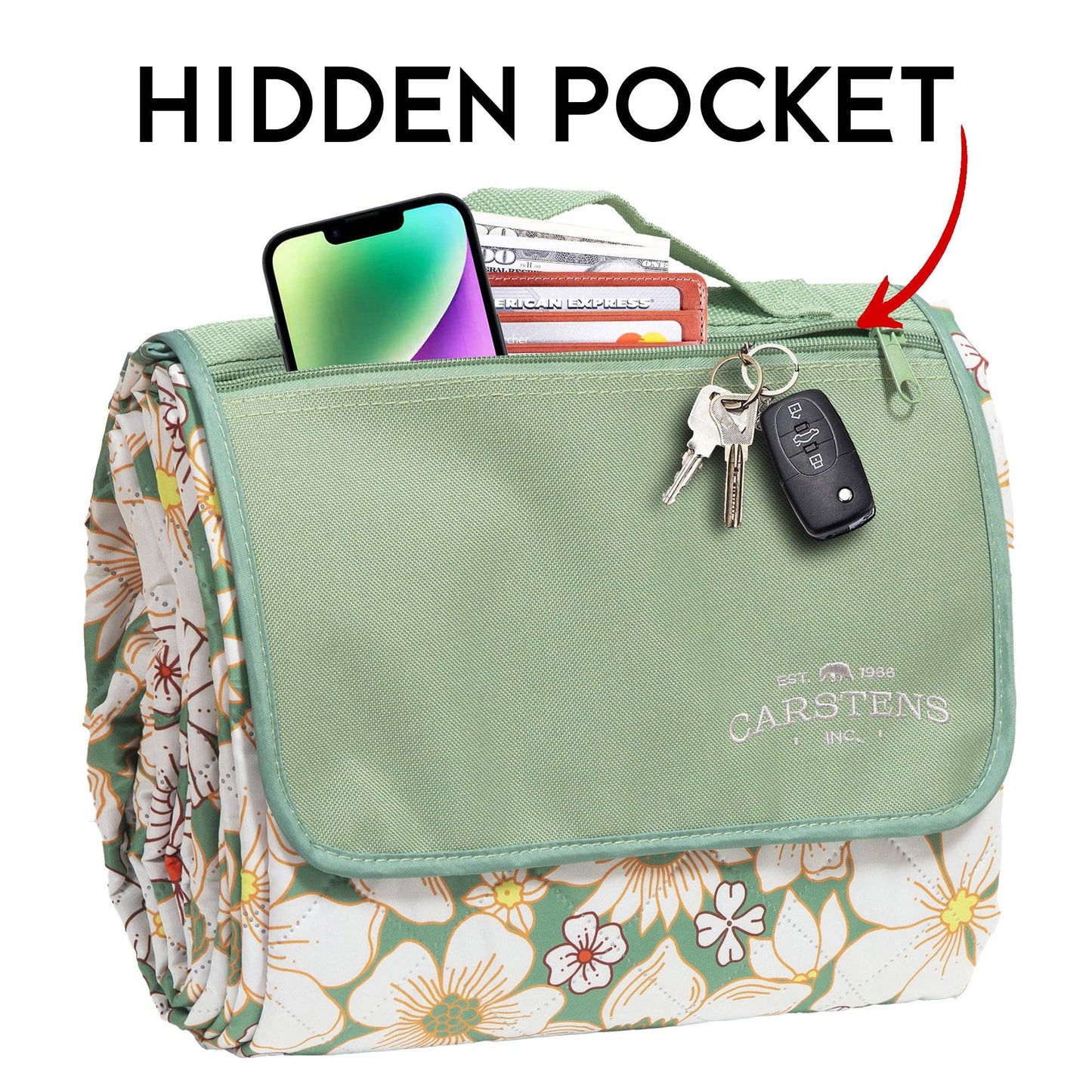 Spring Garden Printed Picnic Blanket