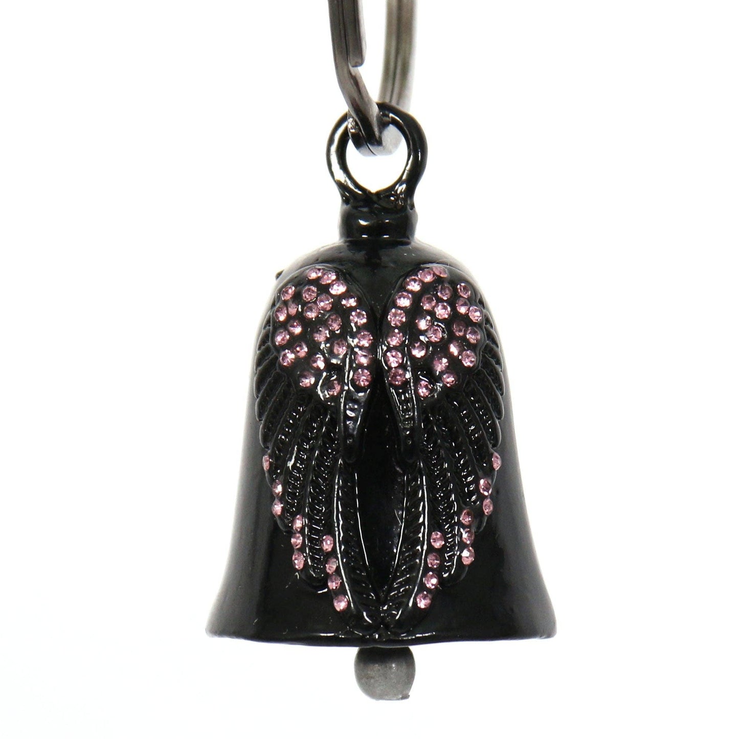 Angel Wings Pink Stones Guardian Bell