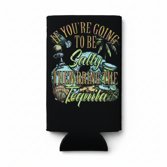 No Fringe Slim Neon Salty Koozie