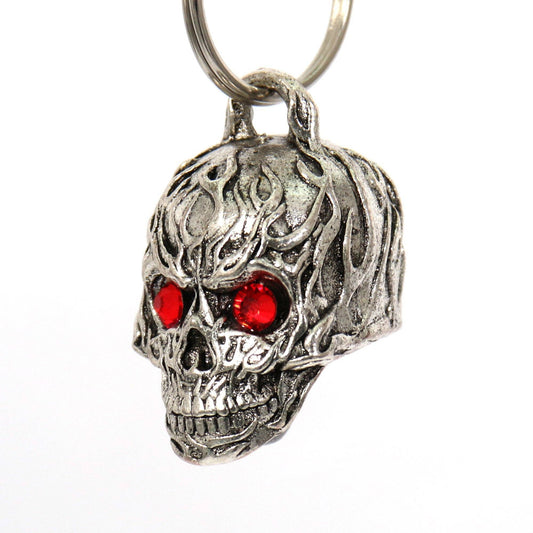 Flame Skull Red Stones Guardian Bell