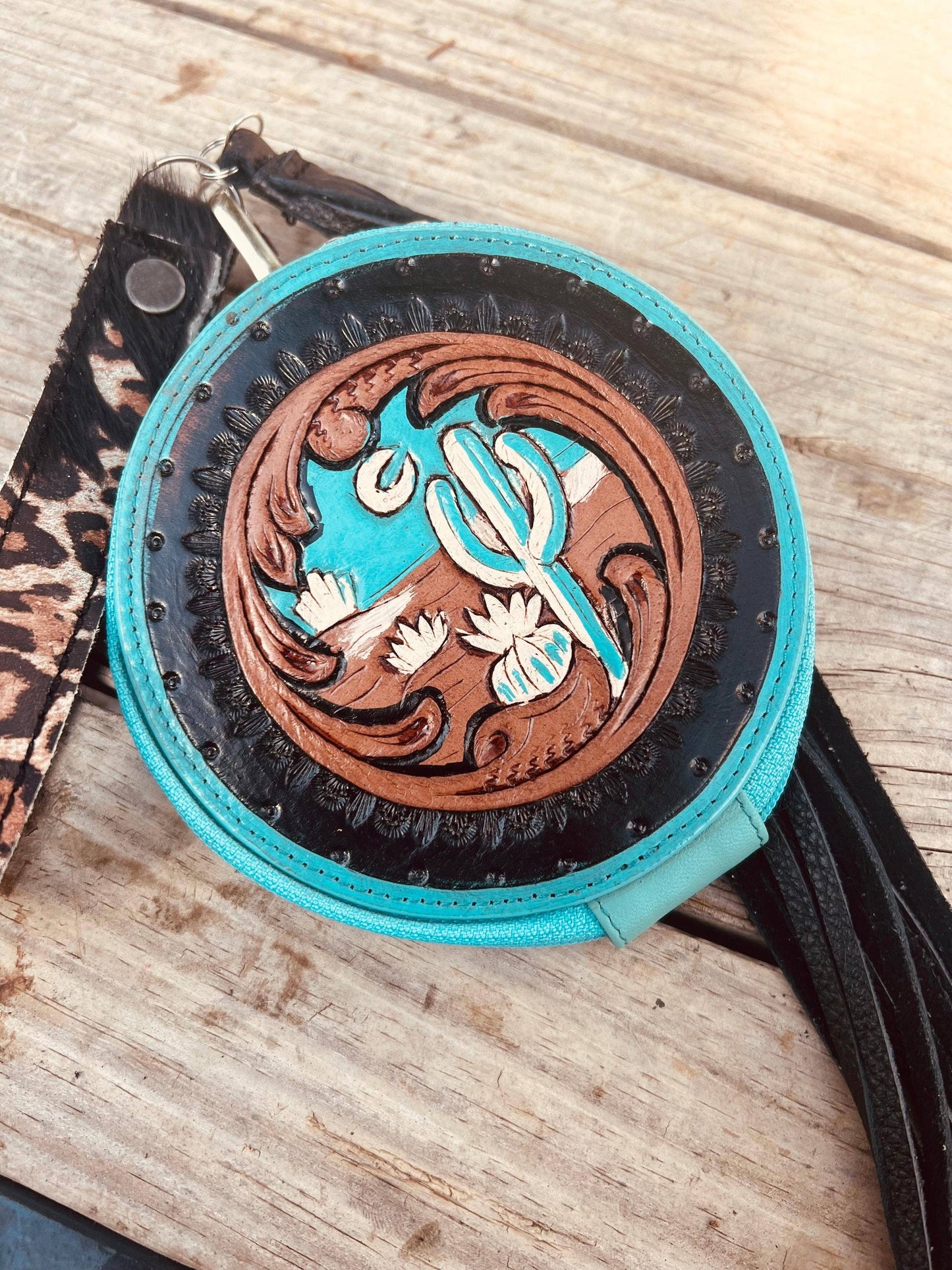 Round Cactus Mini Wallet