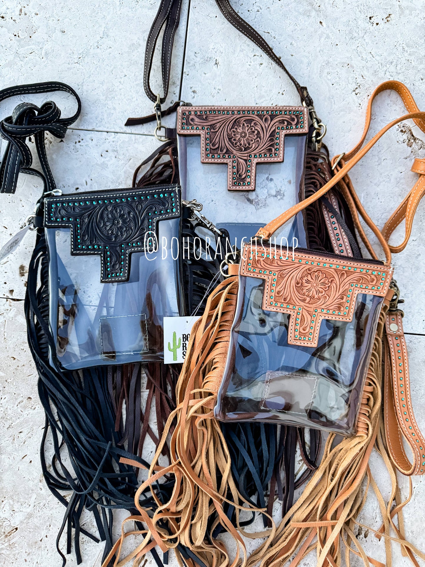 Side Fringe Clear Stadium / Concert bag