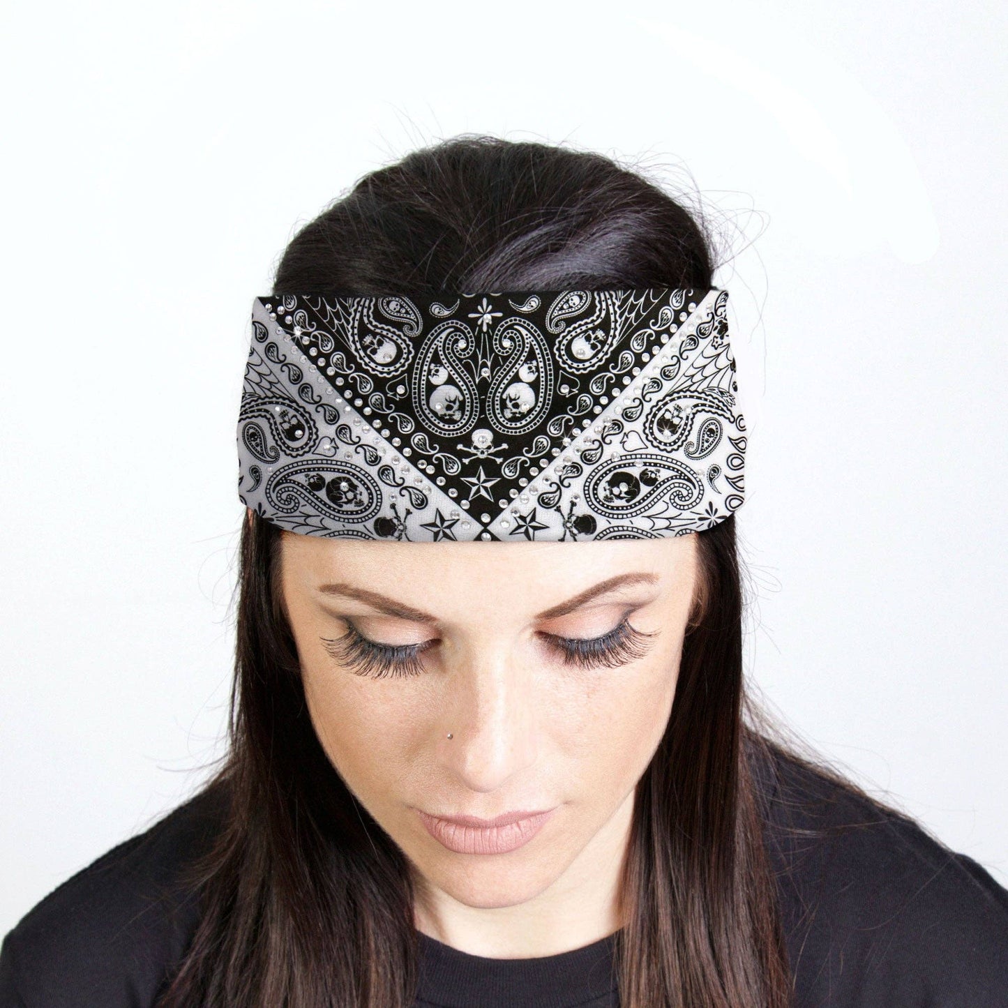 Bling Paisley Rhinestone Crystal Headband Wraps