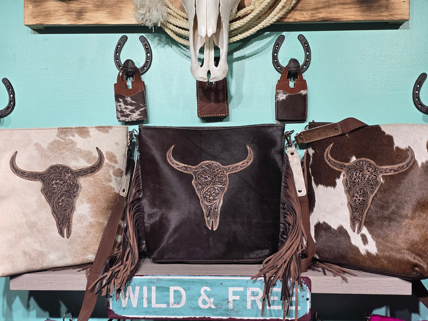 Bison Hair-on-hide Crossbody Bag
