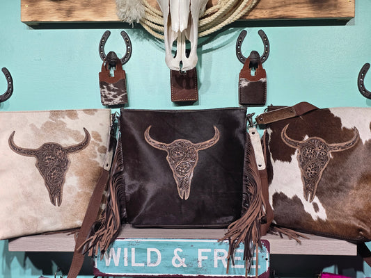 Bison Hair-on-hide Crossbody Bag