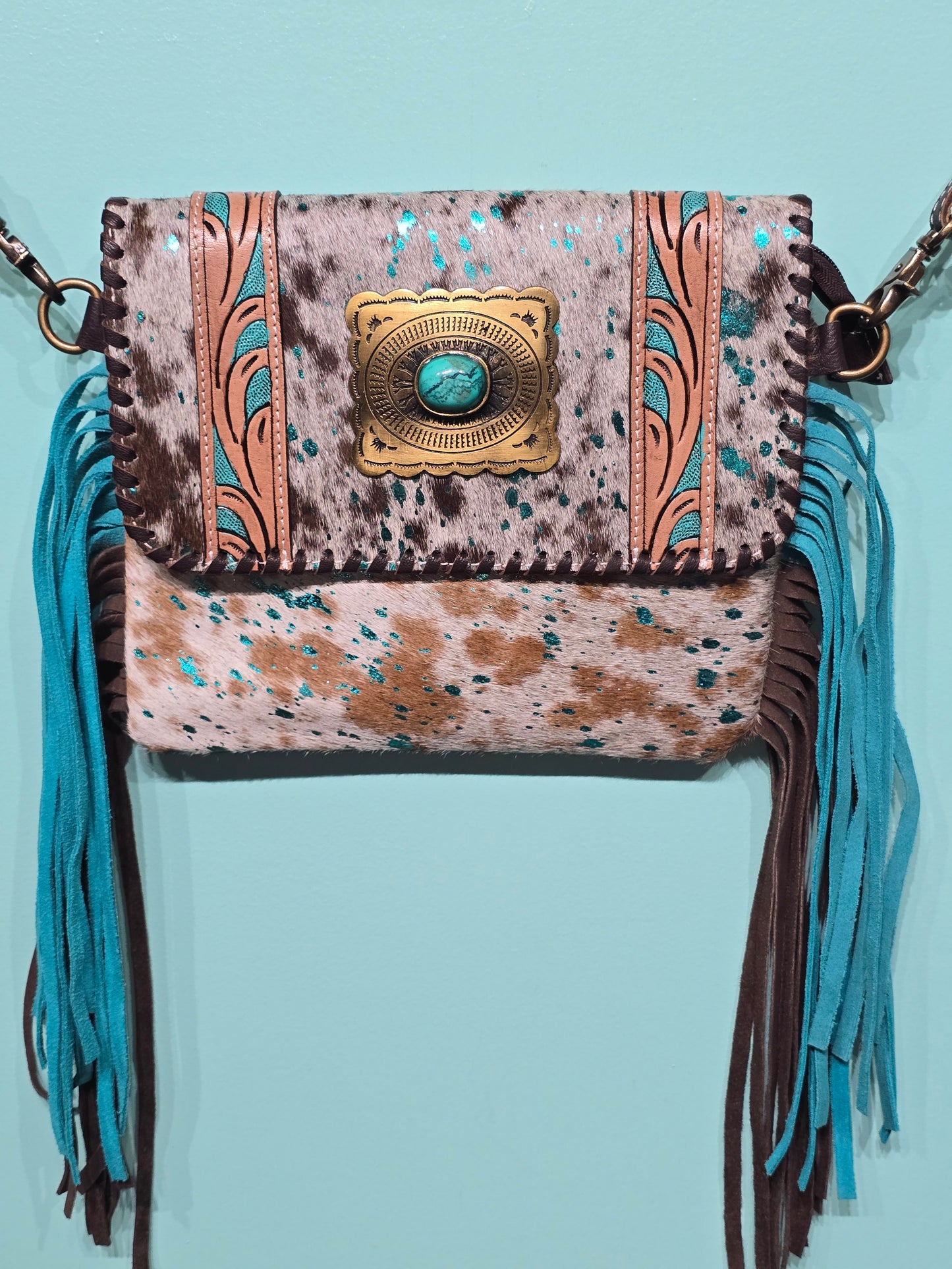 Center Concho Crossbody Bag