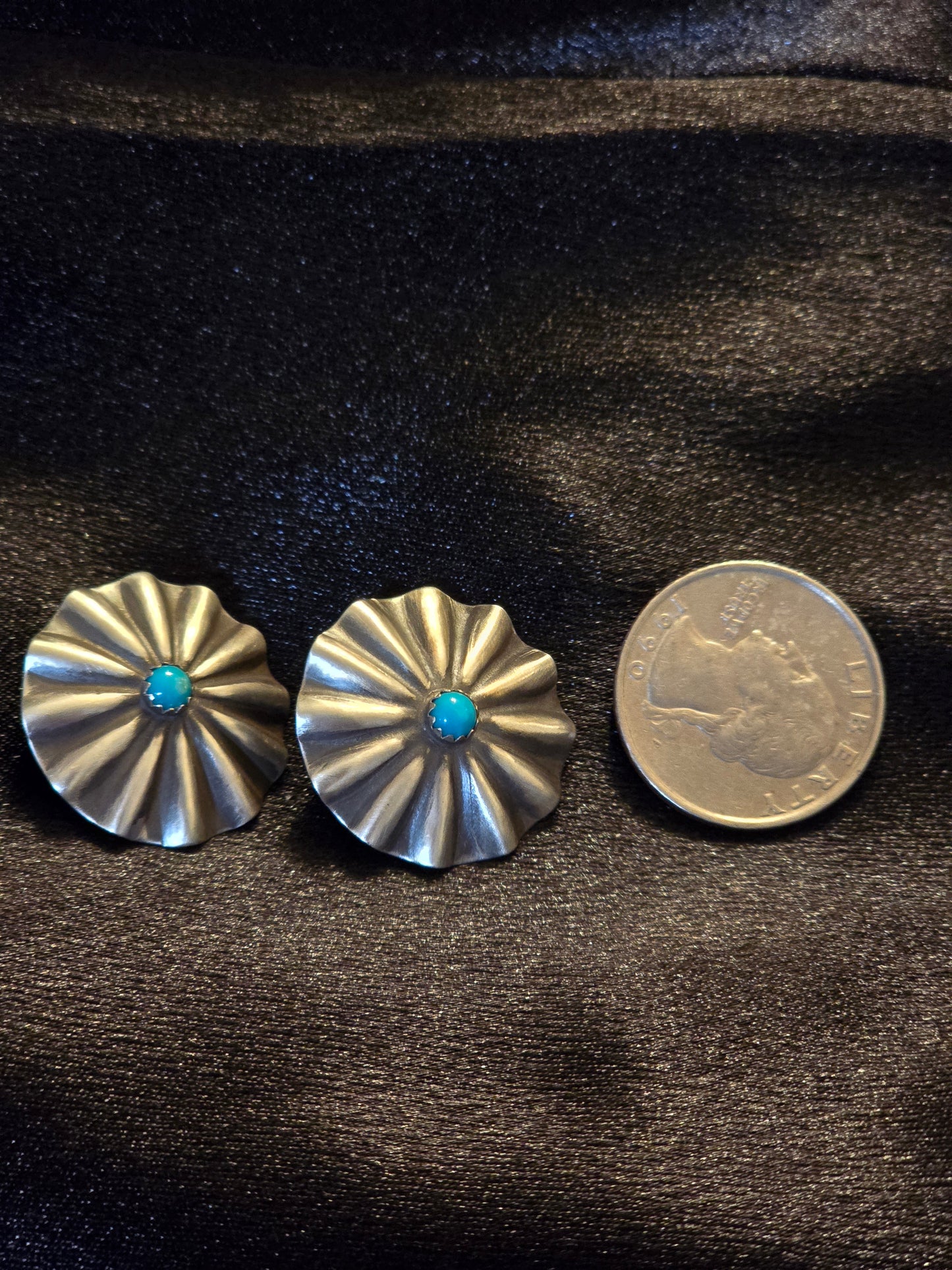 #856 Concho post back earrings