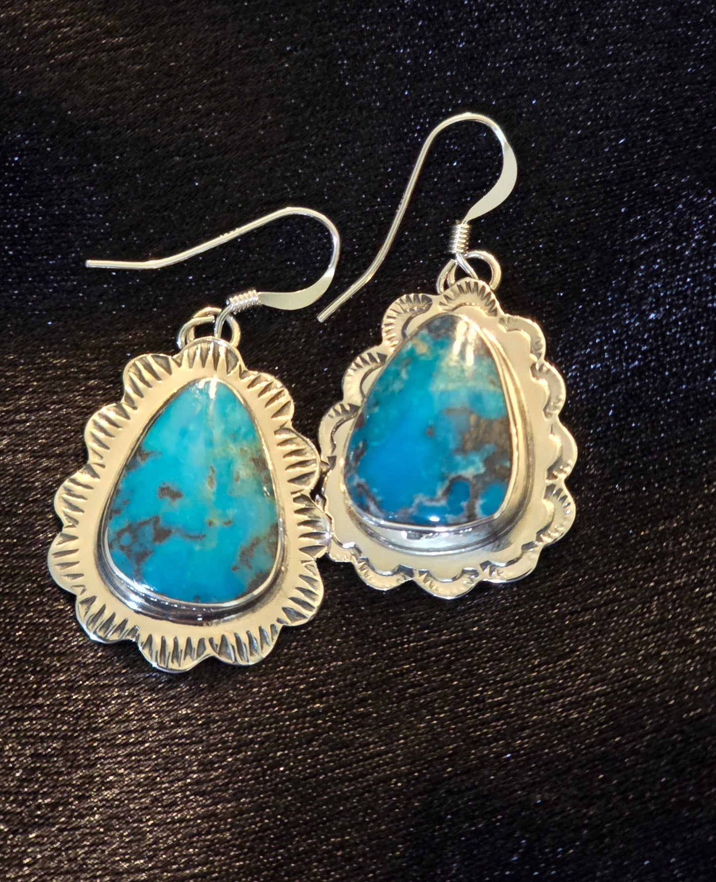 #834 Dangle turquoise Earrings